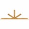 Ekena Millwork Saratoga Rough Sawn Timber Gable Bracket, Western Red Cedar, 96"W x 32"H x 4"D x 4"F, 8/12 Pitch GBW096X32X0404SAR00RWR - alternate 1